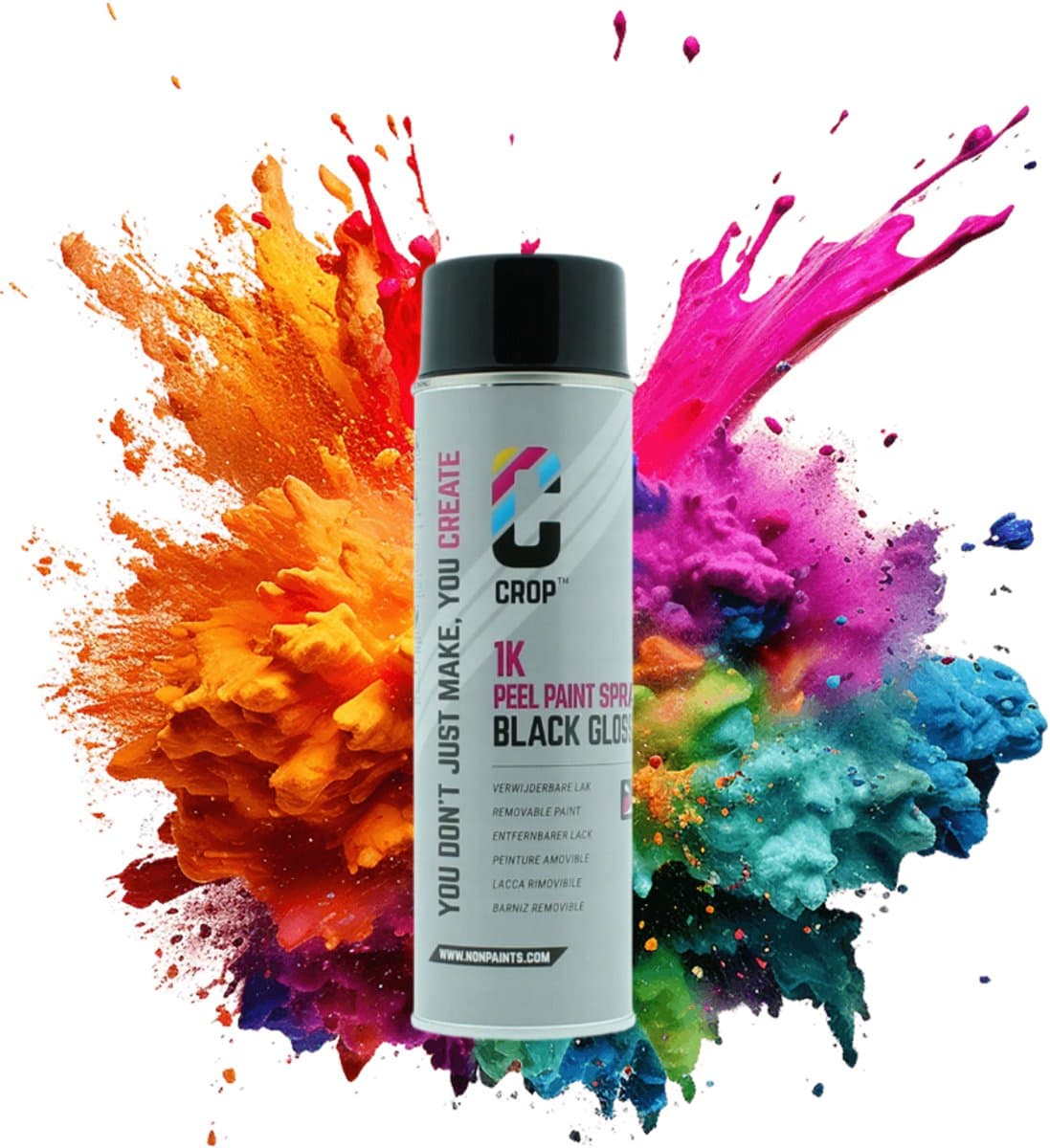 CROP Plastic Dip Spuitbus - Zwart Hoogglans Autolak - Waterafstotende Rubber Spray - 500ml - Lakverf voor de Auto (EAN: 8721352055105): Wat is het precies