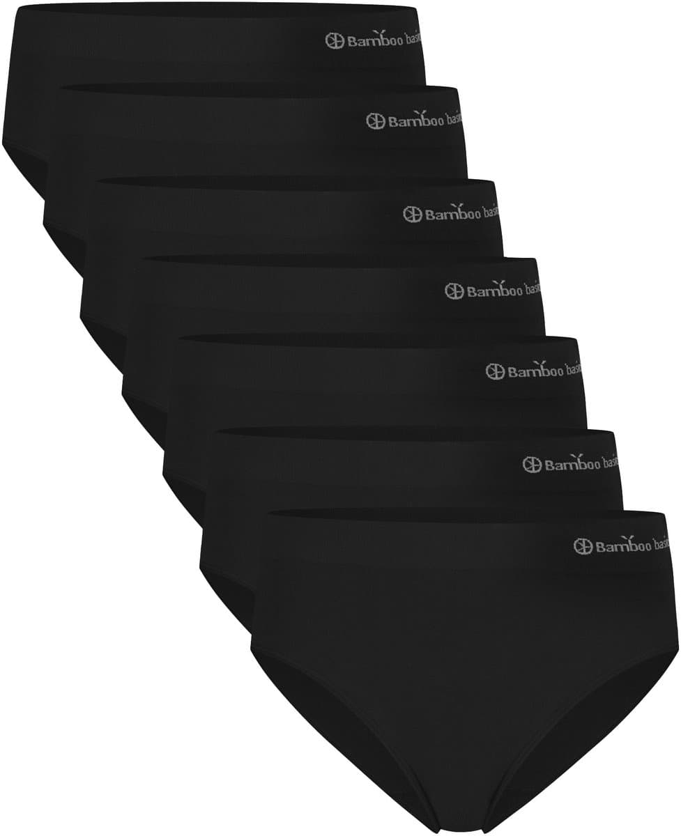 Bamboo Basics Naadloze Slip Belle - 3-pack - Zwarte Slip - Maat M - Bamboe Ondergoed Dames Naadloos - Bamboe Slips (EAN: 8719008093502)