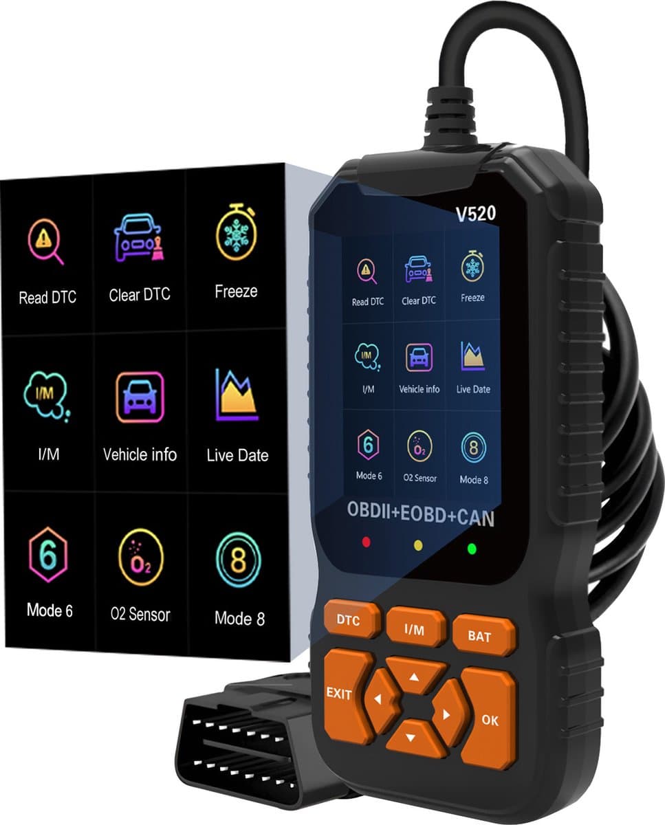 MMOBIEL OBDII Diagnoseapparaat – Check Engine Auto Code Lezer met Reset, I/M Readiness, Mode 6 & 8 etc. – Auto OBDII/EOBD Diagnostisch Scanner Tool voor alle Auto’s die Voldoen aan OBDII Protocol (EAN: 8720011044627): Wat presteert het