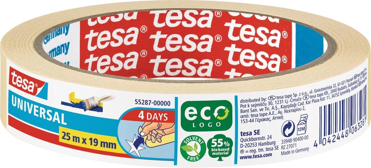 Tesa Afplaktape - 1x rol - wit - 19 mm x 25 m - schilderstape - maskeertape - Masking tape (EAN: 4042448063281): Waarom goede tape het verschil maakt