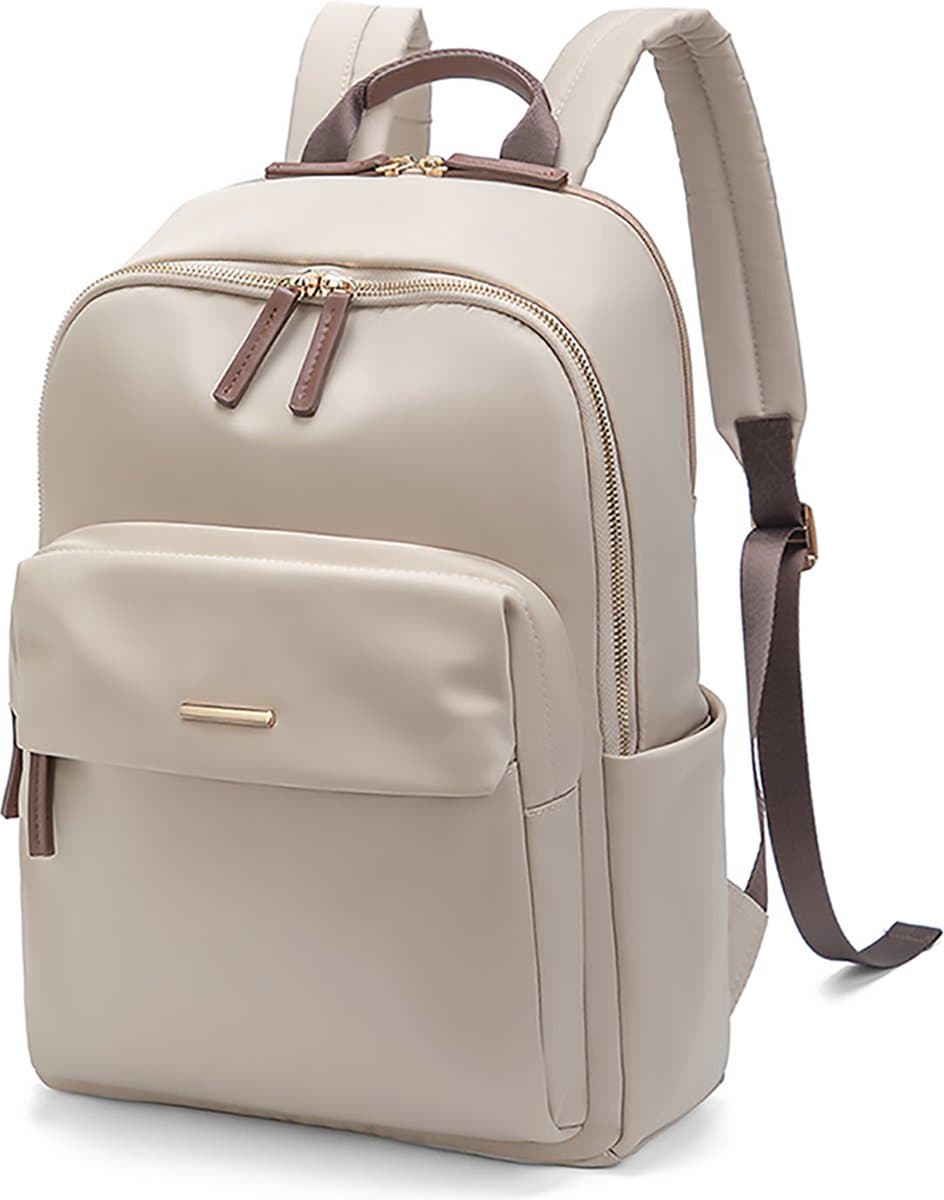 Rugzak Dames - Laptoptas 15.6 Inch - Rugtas Dames Beige - Rugzak Meisje - Schooltas (EAN: 8720387823994)