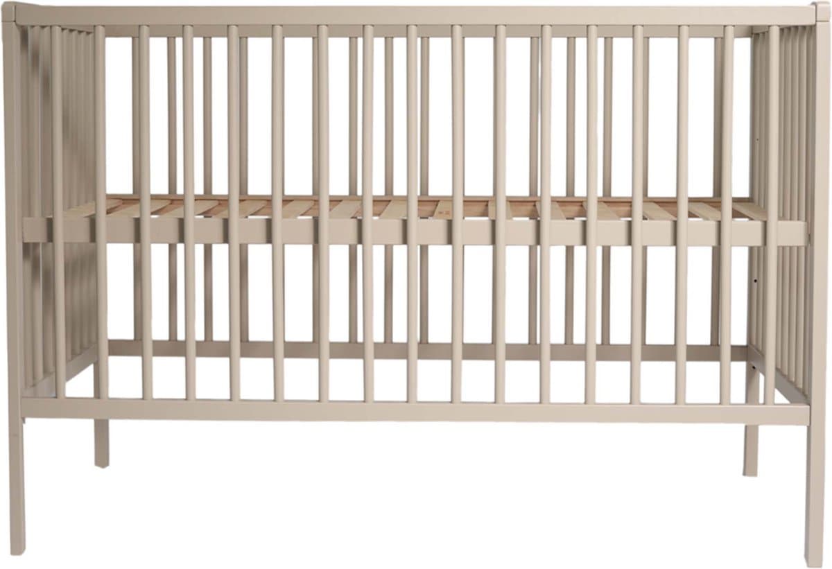 Prénatal Ledikant Elfin - Babykamer - Ronde spijl - Taupe bruin - 60 x 120 cm (EAN: 8720792047473)