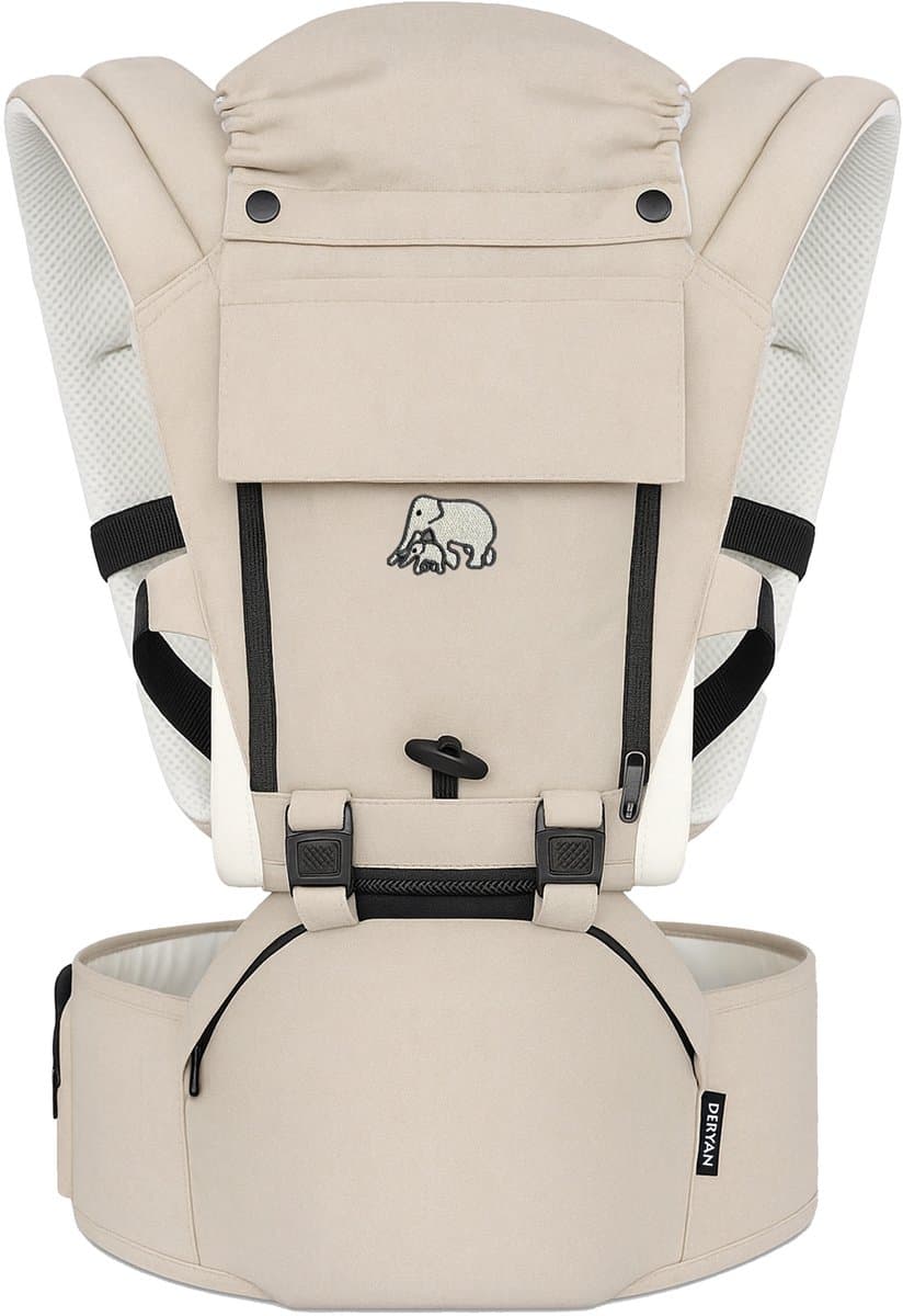 Deryan Pack Ergonomische draagzak - Babydrager + Opbergvakjes - Zand (EAN: 8720254819136): Waarom ik deze drager in huis haalde