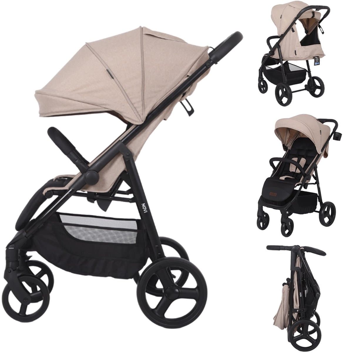 Novi Baby Grande Go Buggy - Beige - Geschikt van 0-22 kg (EAN: 8717385001196): **Eerste indrukken Luxe uitstraling en ruime zitting**