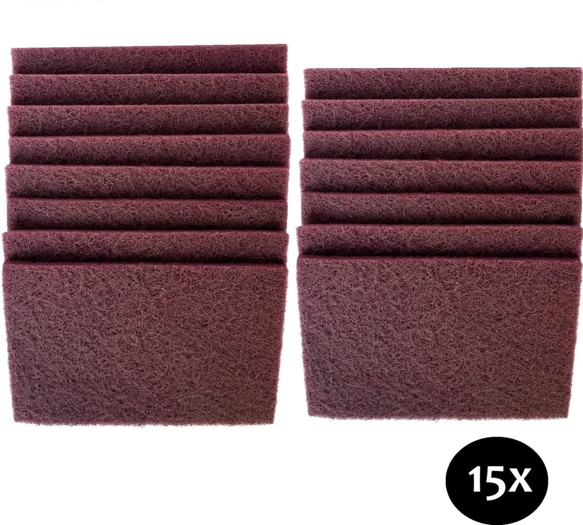 Schuurvlies maroon 15 stuks - schuurlapjes 15x10cm. - extra fine - reinigen en schuren van allerhande materialen (EAN: 8720514183182): Wat is dit spul eigenlijk 🤔