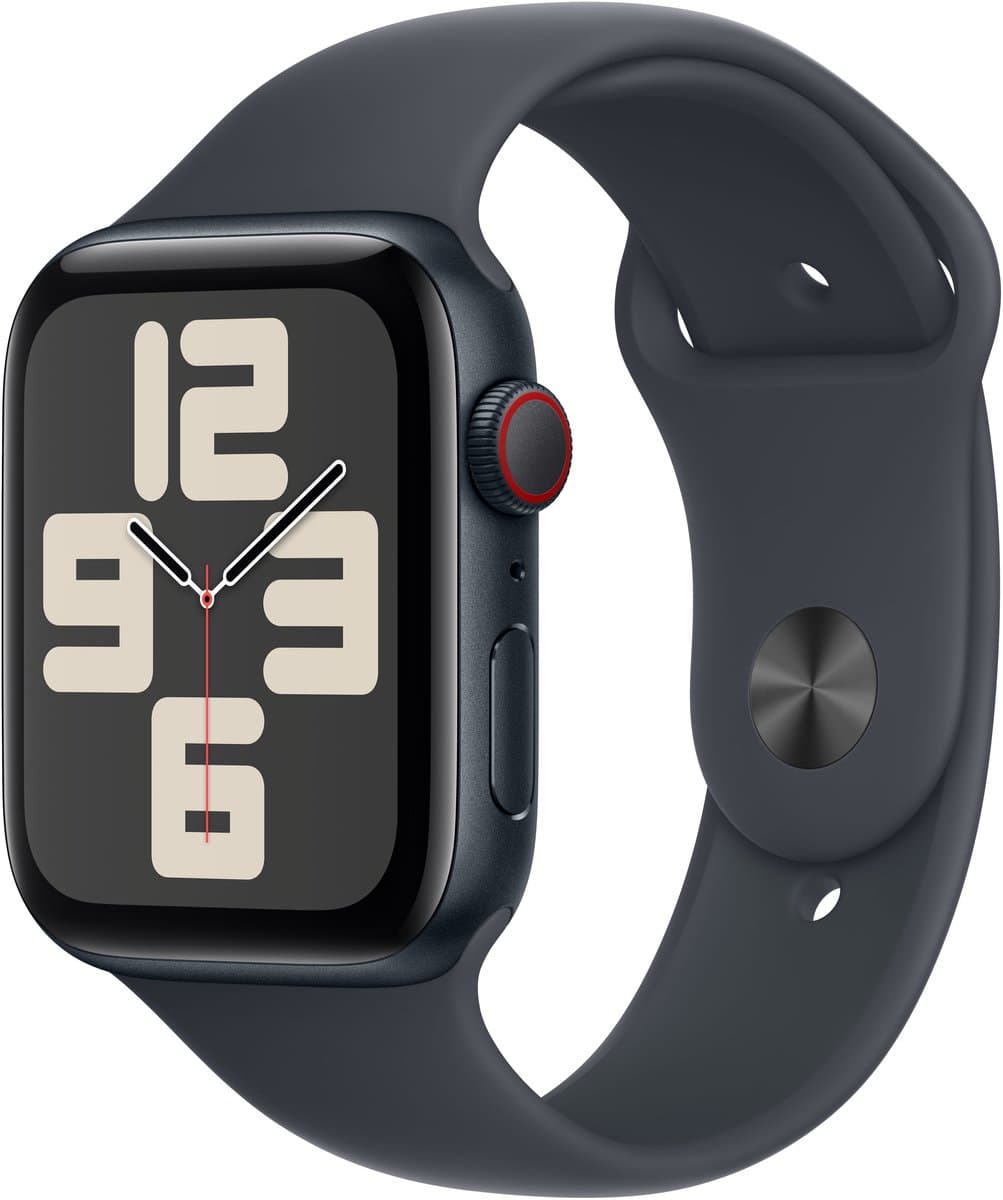 Apple Watch SE 2024 - Smartwatch - GPS + Cellular - 44mm - Midnight Aluminium Case - Midnight Sport Band - M/L (EAN: 0195949649257)