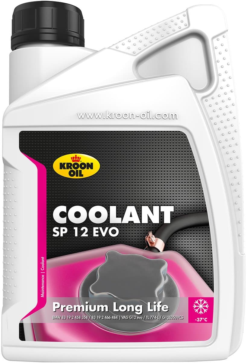 Kroon-Oil - Koelvloeistof SP 12 EVO - Vorstbescherming -38°C - 1 liter - Roze (EAN: 8710128369515)