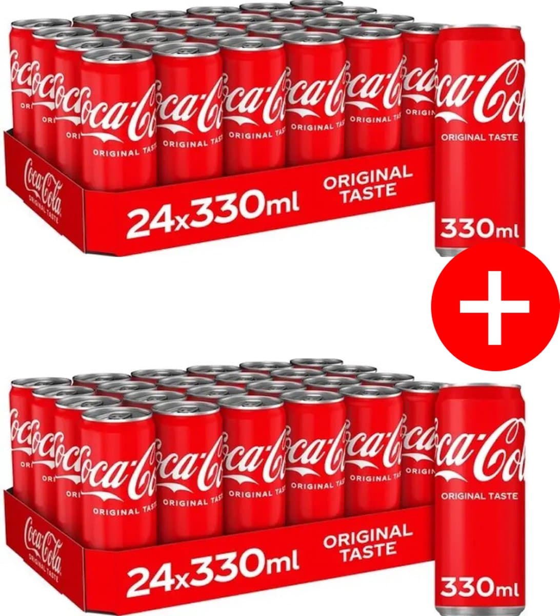 Coca Cola sleekcan pack 2x 24x330 ml NL (EAN: 8720813610723)