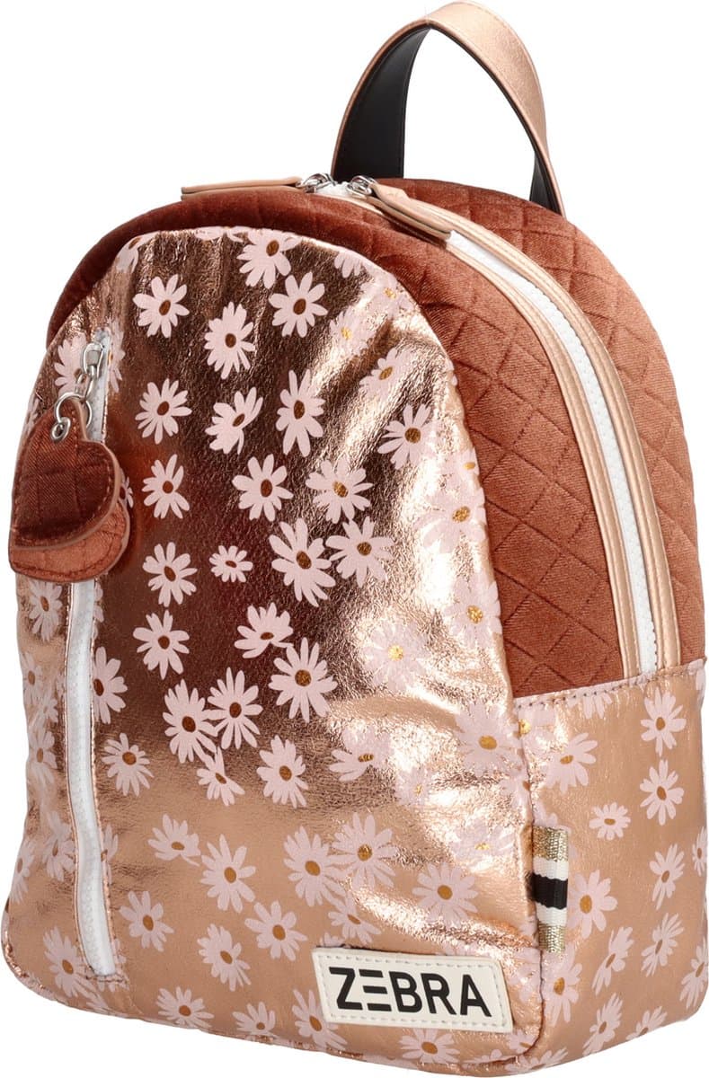 Zebra Trends Girls Rugzak - Metallic Pink - Bloemetjes - S - Schooltas - Meisjes Rugtas - Roze (EAN: 7111309698829): Wat is er met dit product