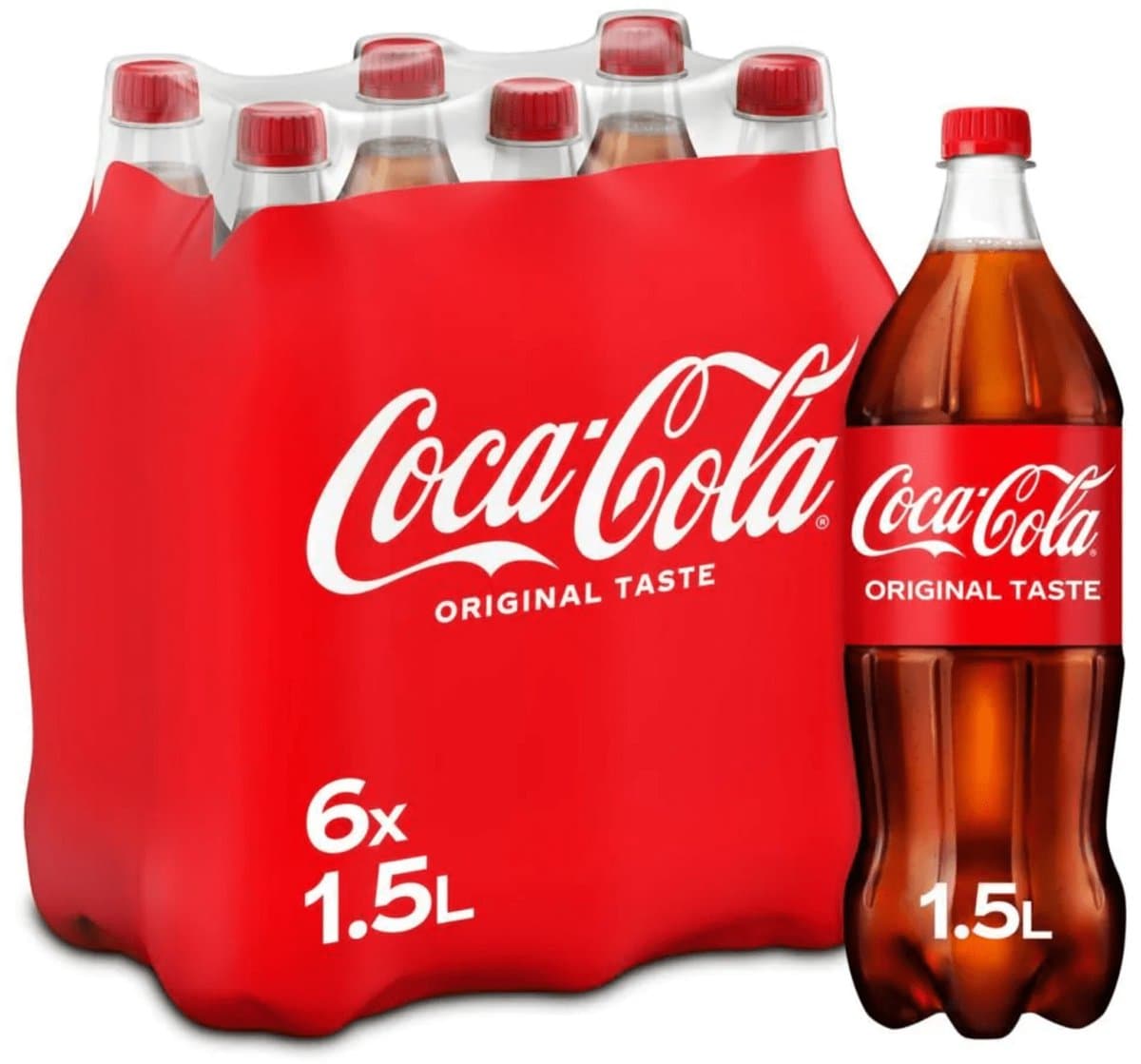 Coca-Cola Regular - Frisdrank - 6 x 1,5 liter fles (EAN: 5000112647143)