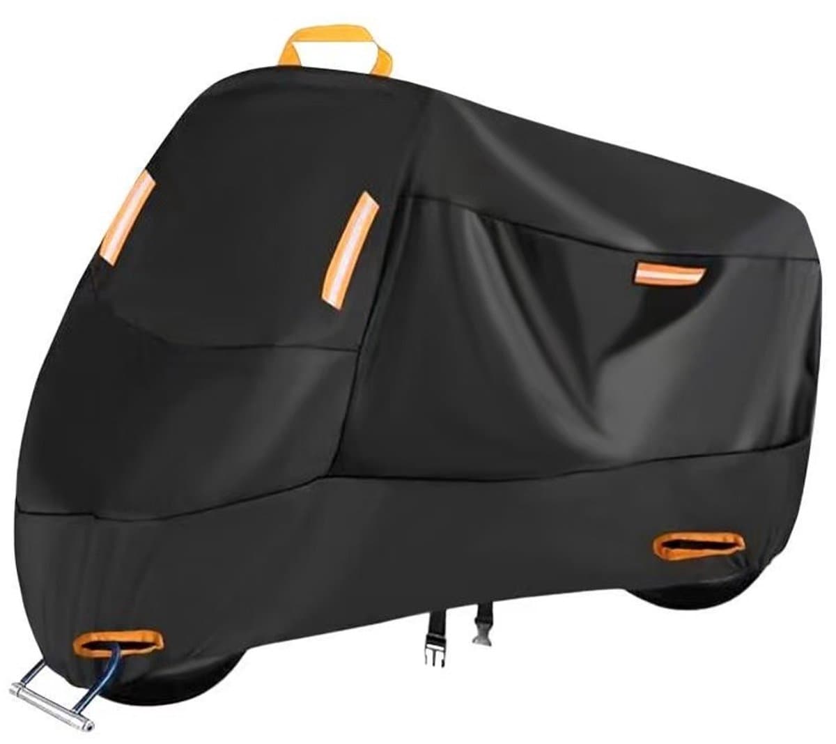 1stuk - Waterdicht Motorhoes - Outdoor Afdekzeil voor motorfietsen - Motorafdekking - Outdoor & Indoor - Universeel Motor - 210D Oxford-stof -stofdicht - XXL(245 x 105 x 125cm) - winterbestendig - afdekzeil - zwart (EAN: 5492566408386)