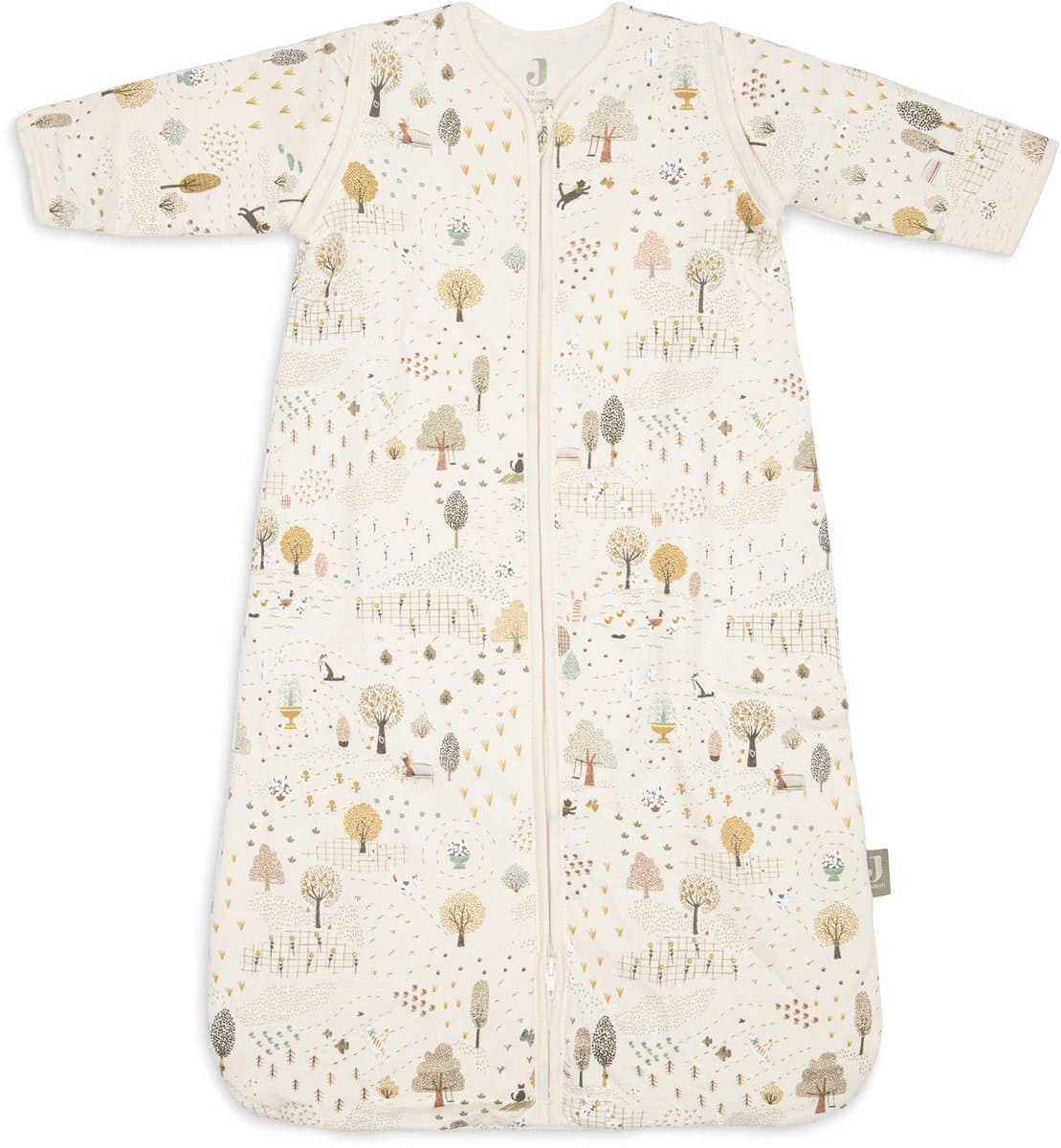 Jollein Slaapzak Baby Met Afristbare Mouw 70cm - Tiny Park (EAN: 8717329395473): **De Slaapzak die Je Baby Volledig Verwarmd**