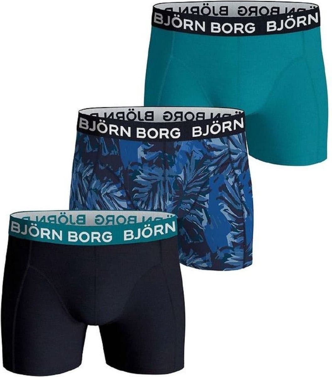 Björn Borg Core Korte short - 3 Pack Blauw - 10001752-MP004 - 158 - Mannen (EAN: 7321465436719)