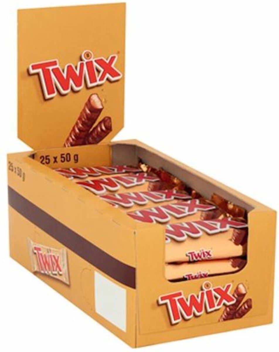 Twix Chocolade Reep - 25 x 50 gram (EAN: 5000159461085)