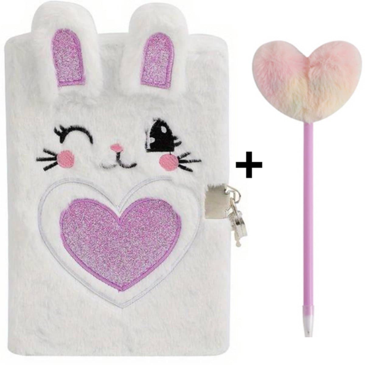 Fluffy Katten Dagboek + Pen | Katten Dagboek met Slot + Pen | Katten Journal Met Sleutel Slot Met Sleutel | Voor meisje / meisjes | Notitieboek met Slotje voor Kind / Kinderen | Roze Dagboekje (Geen code / cijferslot) Logboek Notitieboek Schrift (...