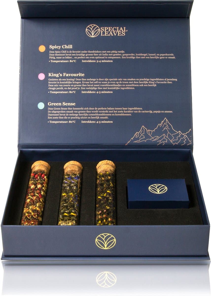 Luxe Thee Pakket - 3 Smaken Verse Thee - Losse Thee - Origineel Moederdag Cadeau - Geschenkset - Special Leaves - Power of Aroma (EAN: 8720299234901)