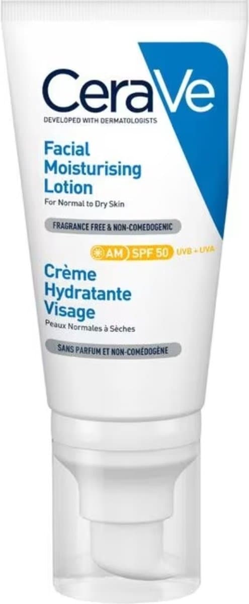 CeraVe Hydraterende Gezichtscrème SPF50 - voor Normale tot Droge Huid - met 3 Essentiële Ceramiden -52ml (EAN: 3337875814652): Waarom CeraVe