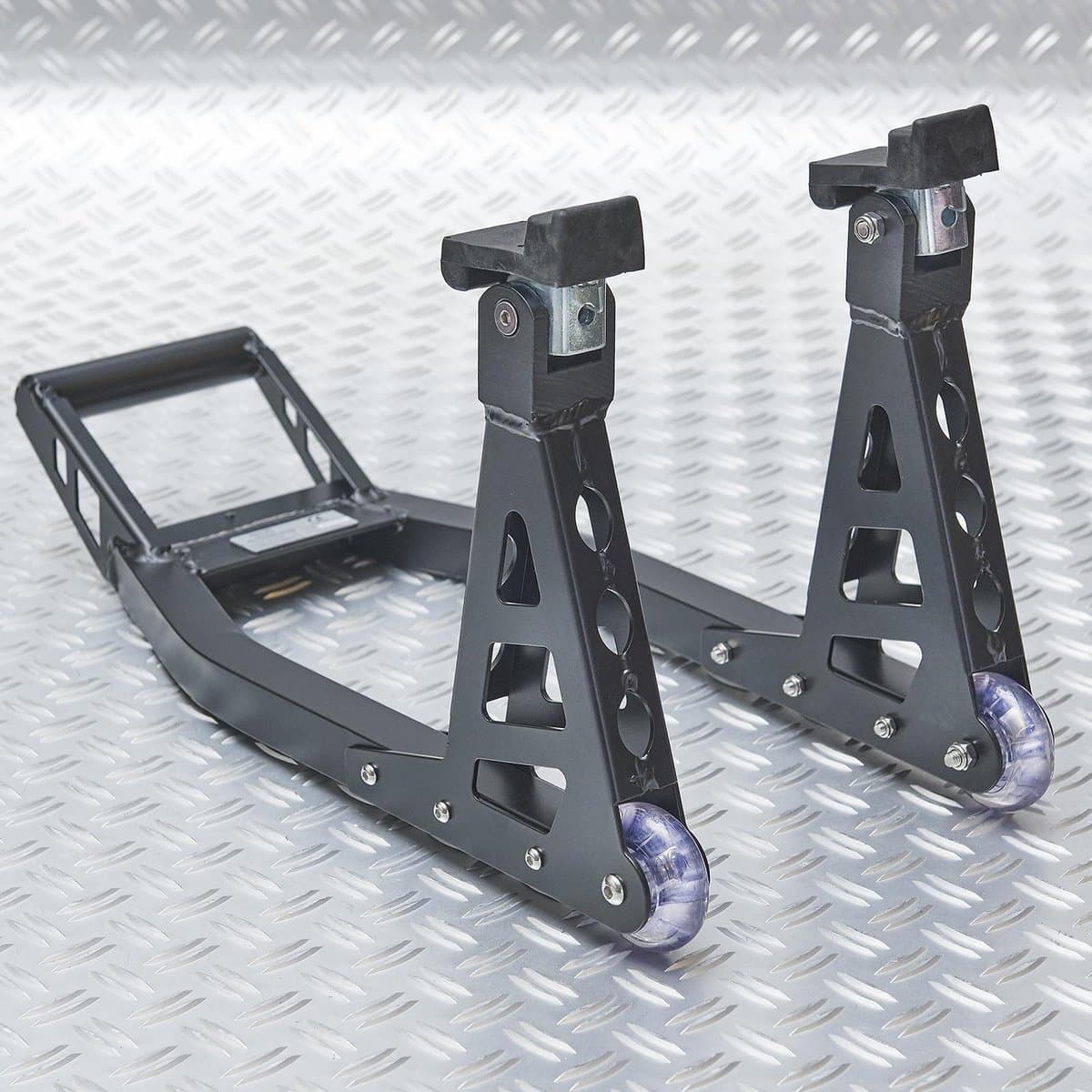 Datona® MotoGP Paddockstand Voorwiel – Aluminium Motorstandaard – Max. Capaciteit 250 kg – Inclusief Universele Rubber Adapters – 3 kg (EAN: 8788858507125): Wat maakt deze standaard zo bijzonder