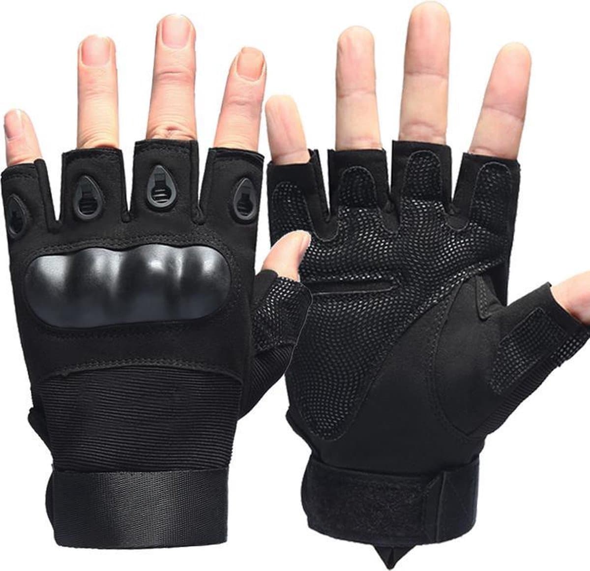 Zomer Vingerloze Motorhandschoenen - Harde Knokkels - Hand Handschoenen - Training handschoenen - Sport handschoenen (EAN: 7435840665653)