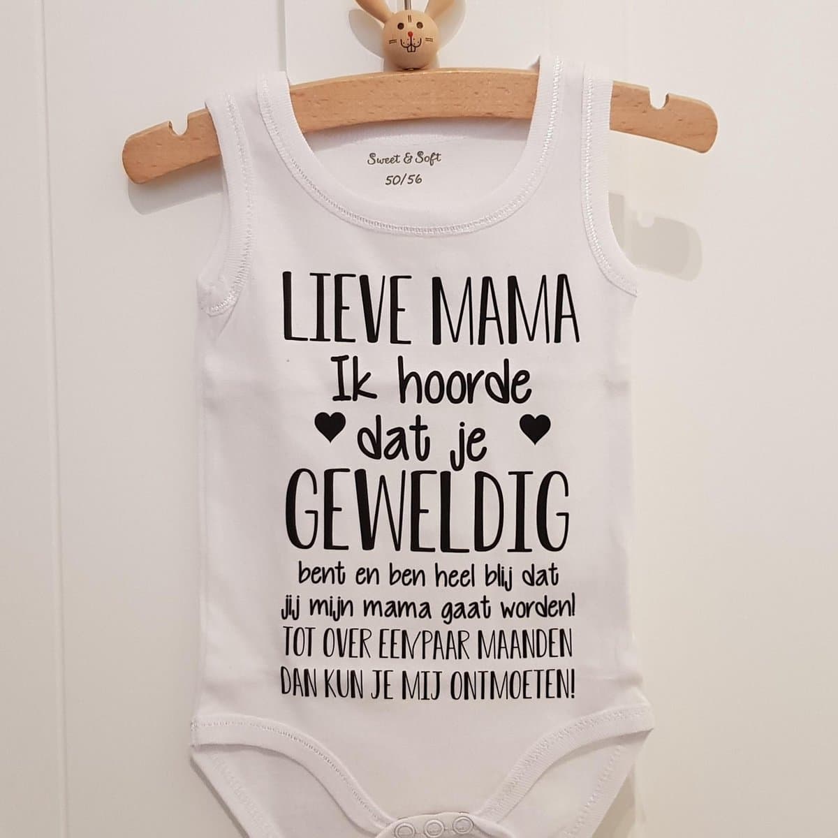 Rompertje baby met tekst mama worden opdruk cadeau jongen meisje zwangerschap bekendmaking bekendmaken aankondiging zwangerschapsaankondiging - geboorte jullie worden vertellen kraamcadeau babyshower verwachting (EAN: 7423331638675)