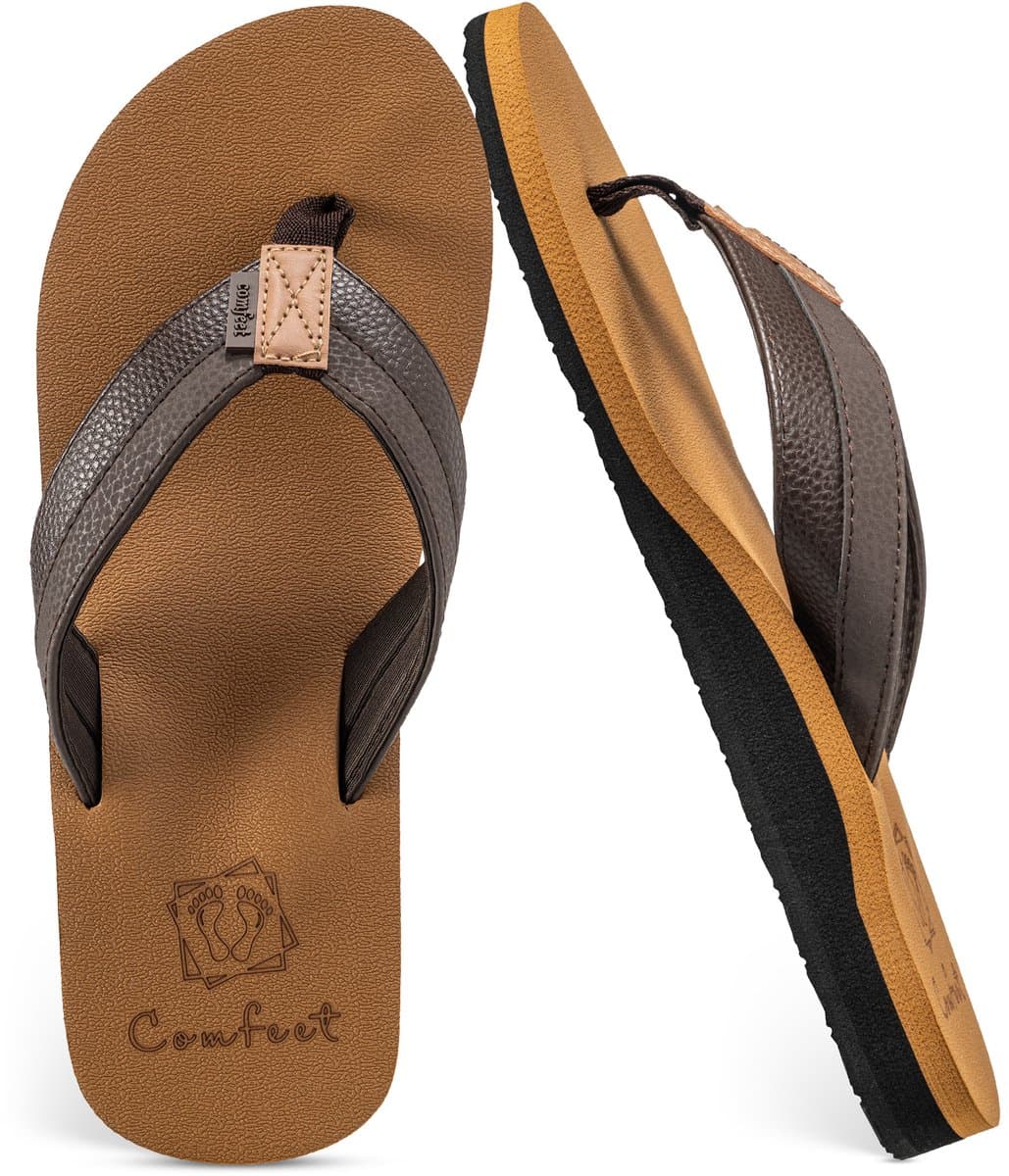 Slippers Heren - Sandalen - Bruin - Maat 42 - Comfeet (EAN: 8721302280793)