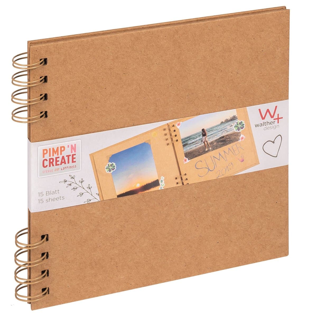 Walther SA-019-P Spiraal album PAC - Formaat 19 x 19 cm - Bruin (EAN: 4004122318599): Wat maakt dit spiraal album speciaal