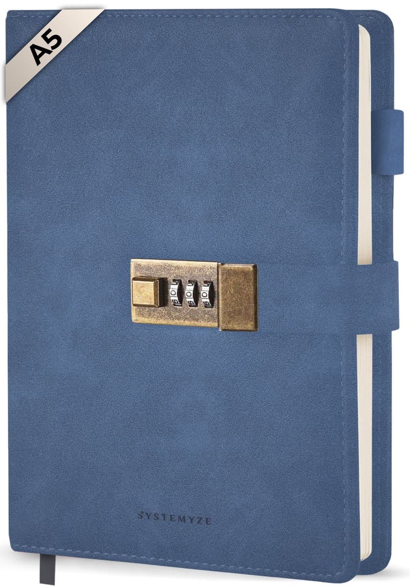 Systemyze Dagboek Volwassenen met Slot en Code – Hervulbaar – Journal – A5 – Marineblauw (EAN: 8720865582931): **Waarom ik dit dagboek wilde testen**