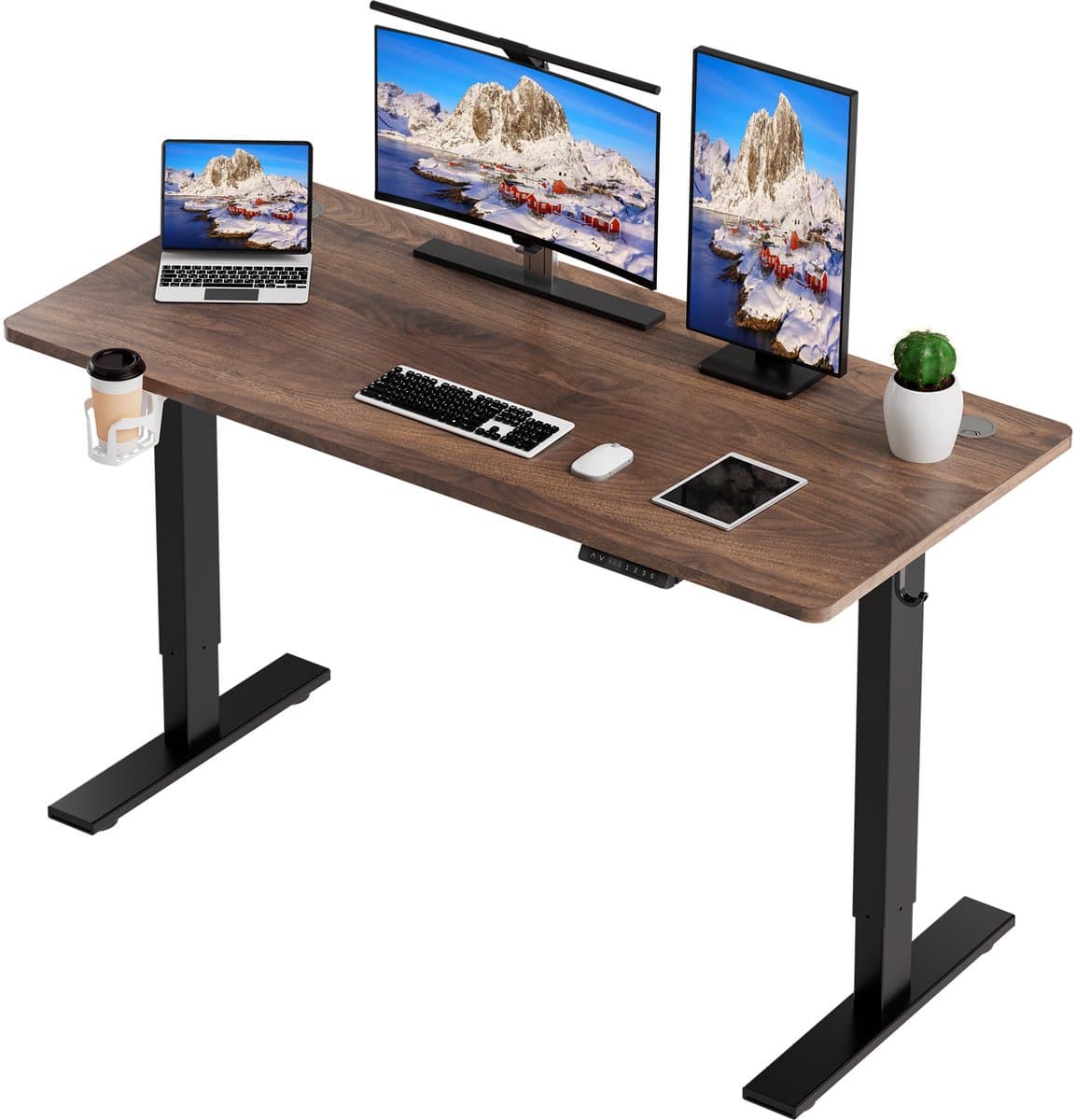 Zit-sta bureau elektrisch verstelbaar 140x70cm, Geheugenfunctie en anti-botsing, USB-A en TYPE C Poorten, Verstelbare Hoogte (Walnootkleur) (EAN: 8711544716037): Waarom ik er meteen voor koos