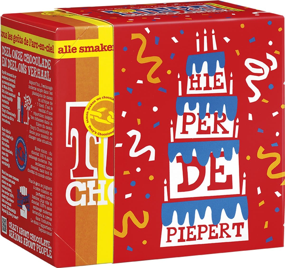 Tony's Chocolonely - Chocoladecadeau - Tiny's mix - Verjaardag - Geschenkset - Cadeau - Chocolade - 200 gram - Fairtrade Belgische Chocola (EAN: 8721325098030)
