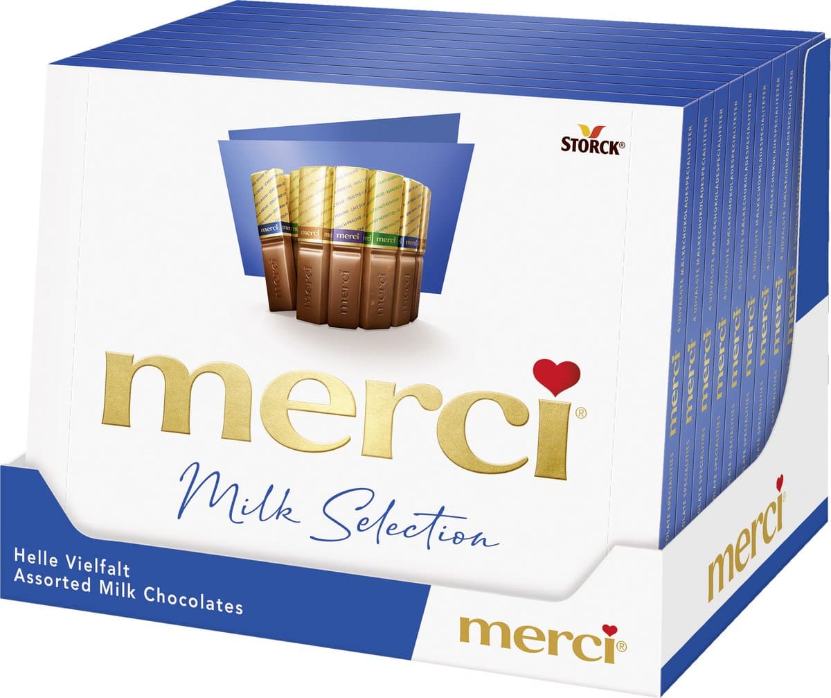 Merci Finest Selection - Melk - Chocolade - tray a 10 x 250 gram (EAN: 4014400113822)