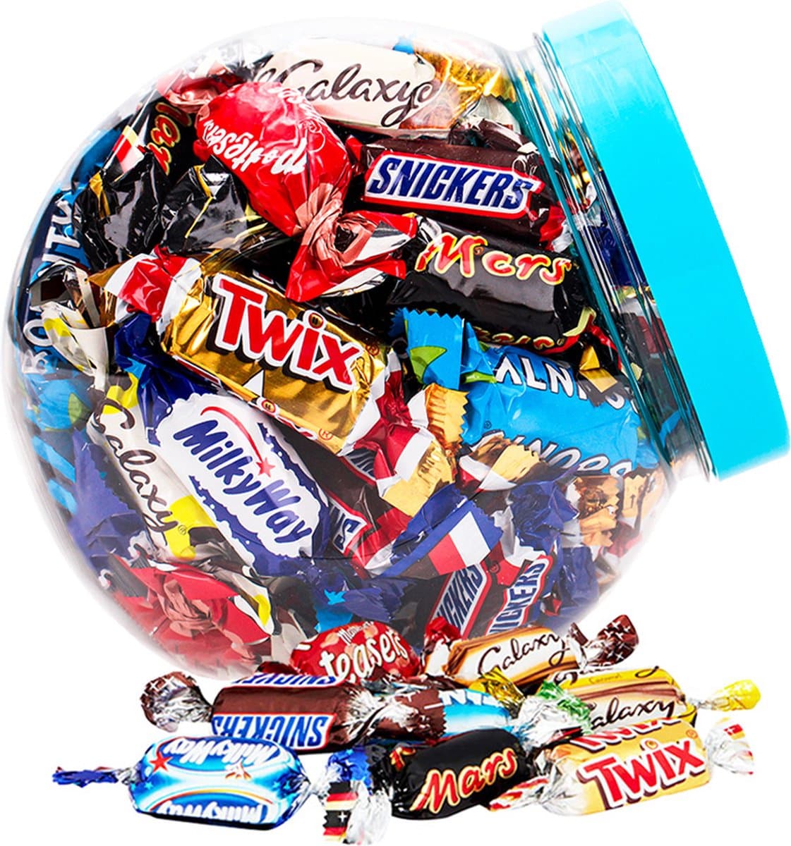 Mars Celebrations mega chocolademix - Twix, Bounty, Snickers, Mars, Malteser, Galaxy & MilkyWay - 600g (EAN: 5404038617141)