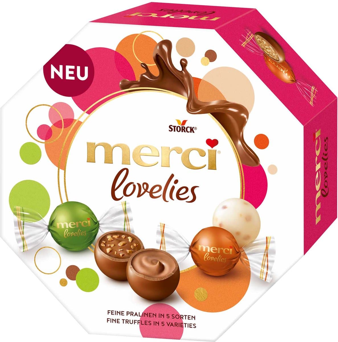 Merci lovelies classics - geschenkdoos met truffels in 5 varianten - 185g (EAN: 4014400933055)