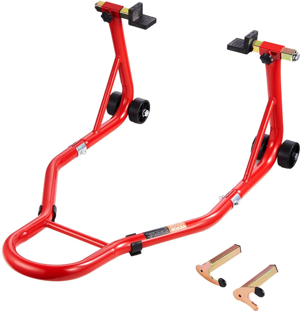 VEVOR Motorfietsstandaard Achterwielstandaard 385kg Achterspoellift Paddock Swingarm Rood (EAN: 0197988671084)