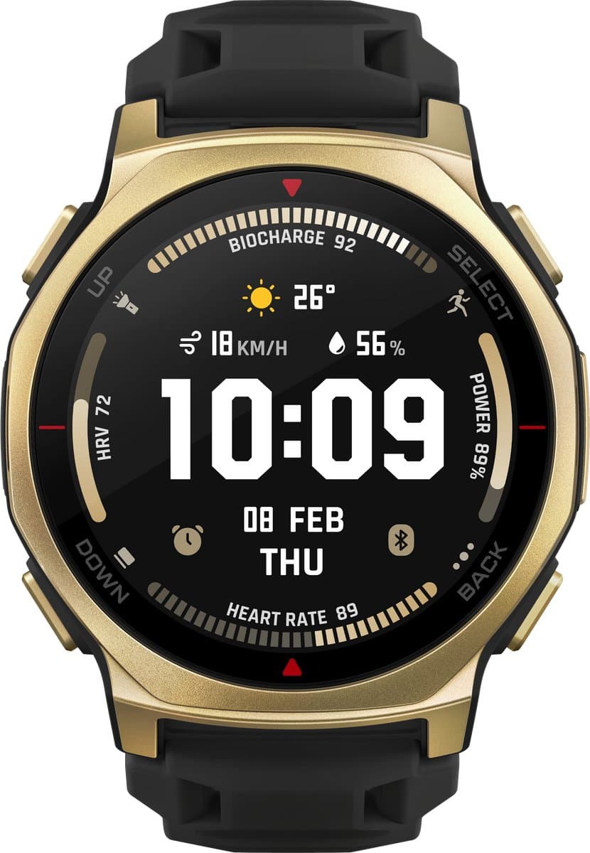 Amazfit T-Rex 3 Pro 44mm Black-Goudkleurig (EAN: 6972596109280): Eerste indruk een stevige, serieuze buren
