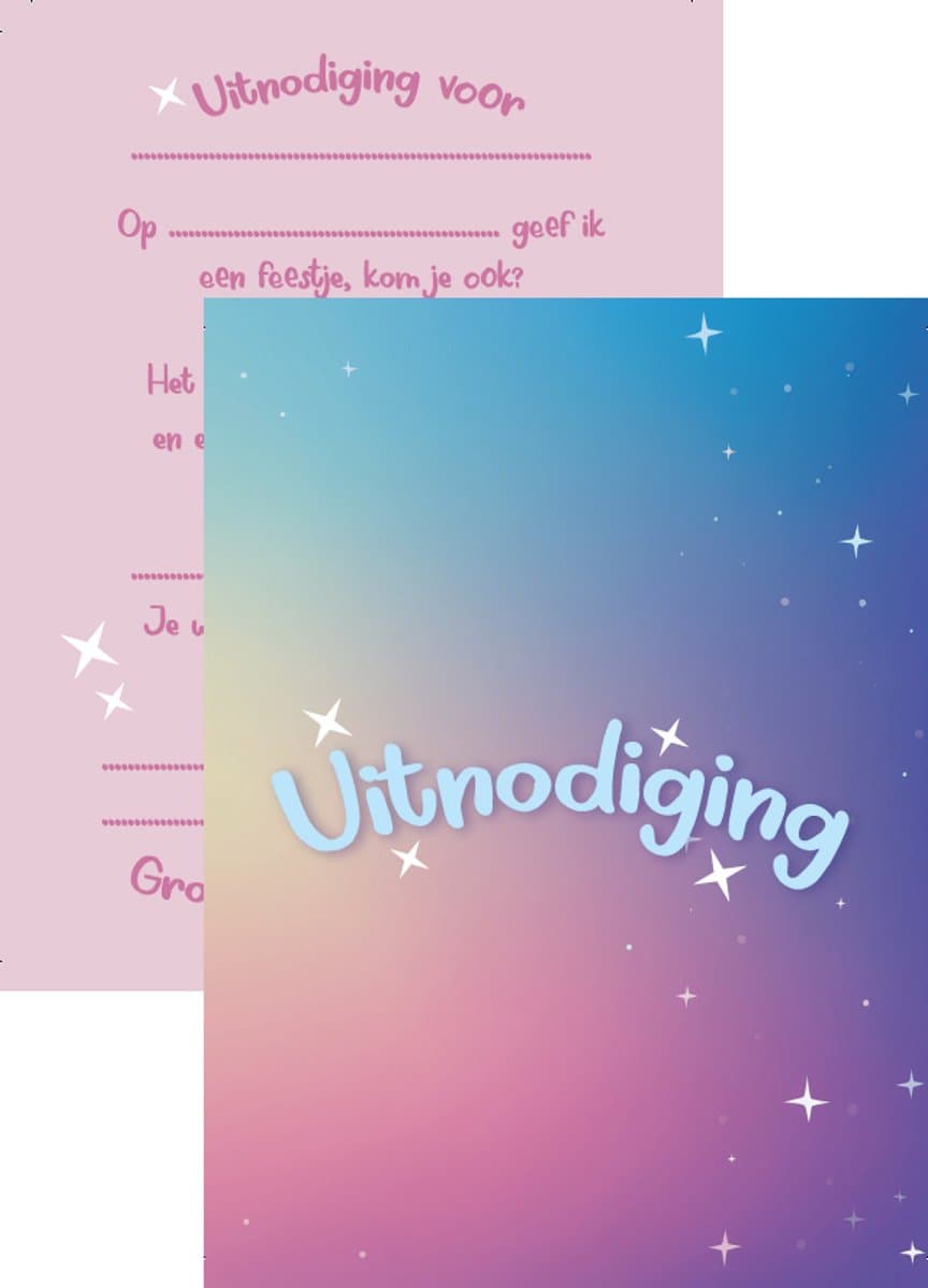 METIWA - Uitnodiging Kinderfeestje - 10 stuks - Uitnodigingskaarten - Uitnodiging Verjaardag - Uitnodiging Kinderfeest - Uitnodiging Feest (EAN: 8720769031962)