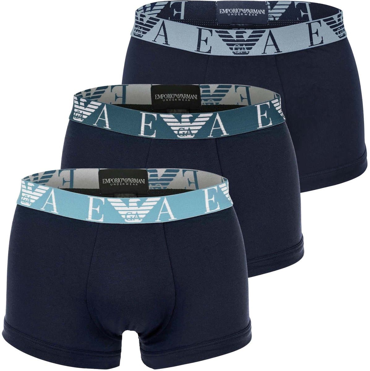 Emporio Armani heren 3P boxer trunks combi blauw (EAN: 8033919747676)