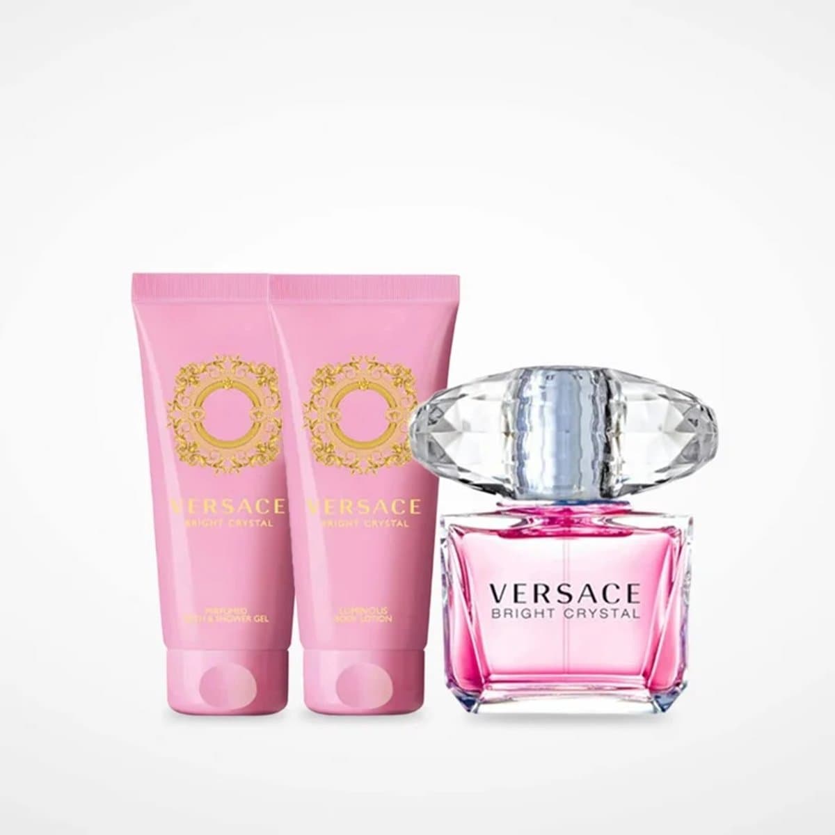 Versace Bright Crystal Eau De Toilette 90ml With Shower Gel 100ml Body Lotion 100ml And Bag (EAN: 8011003902774)