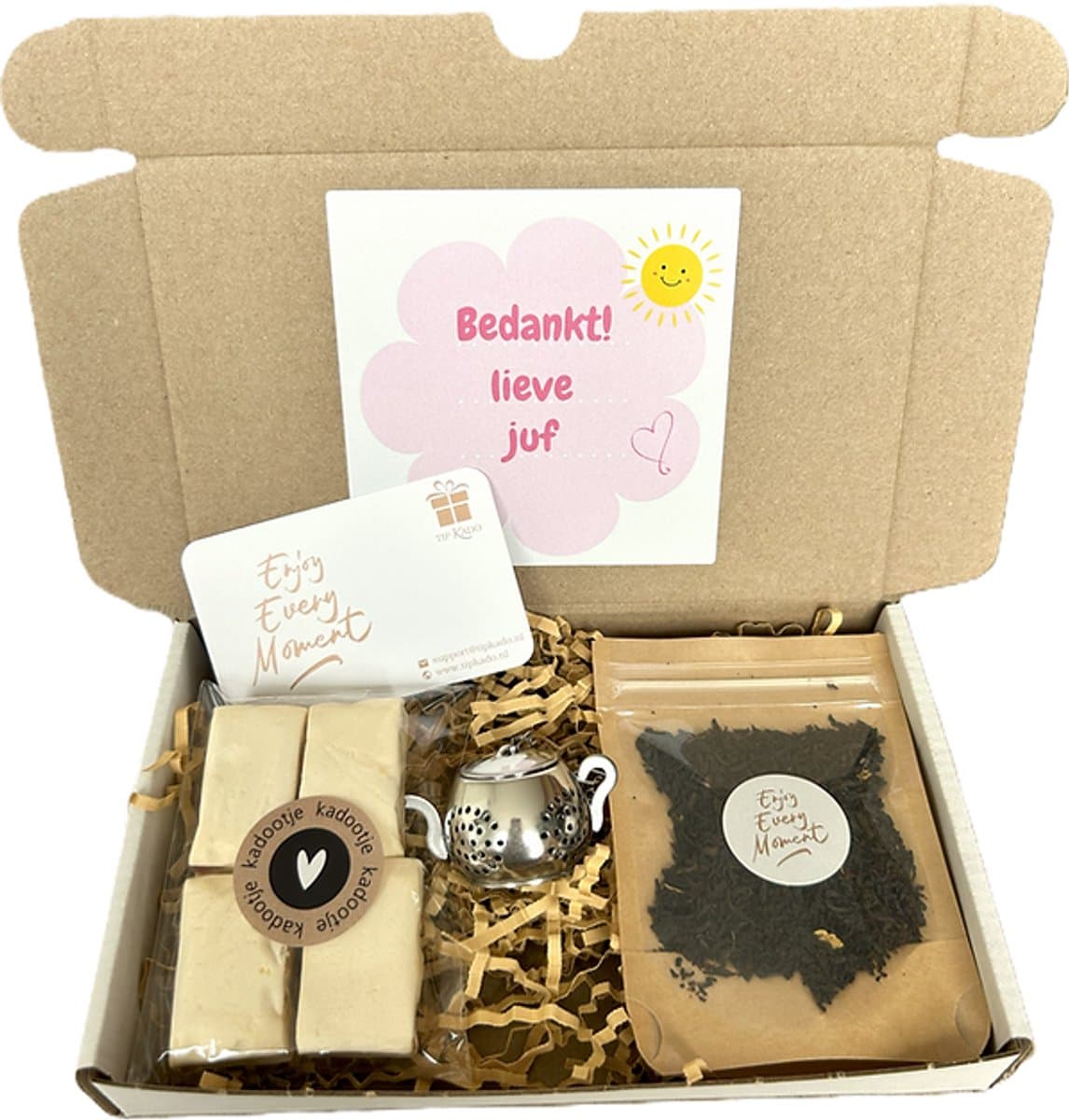 Juf thee mini brievenbus cadeau - bedankt - lerares - thee - noga (EAN: 8721517900592)