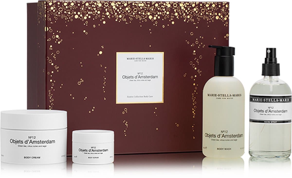 MARIE-STELLA-MARIS - Festive Collection Body Care No.12 Objets d'Amsterdam - 4 st - geschenkset (EAN: 8720701161702): 🌿 Waarom deze set mijn aandacht trok  - **Een complete set in één handige doos** – vier prachtige flesjes die je overal mee naart...