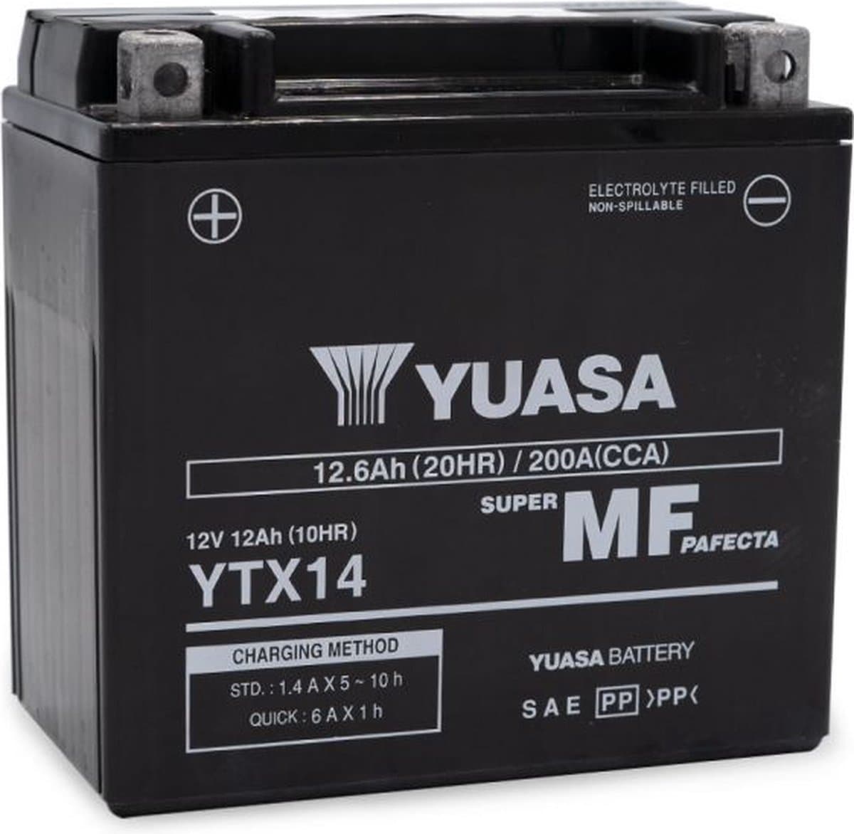 YUASA motor accu - YTX14 - 12v / 12 Ah - onderhoudsvrij (EAN: 9506524933967): Wat is dit precies