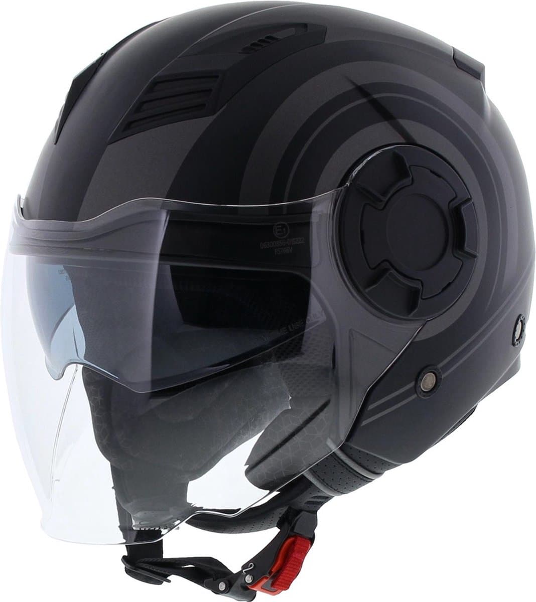 Vito Isola jethelm mat zwart titanium XS - Scooterhelm & Motorhelm (EAN: 7432031476432)