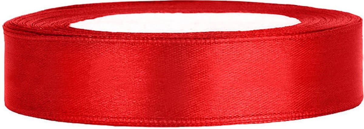 Satijn Lint Rood (12mm/rol 25m) (EAN: 5901157444363)