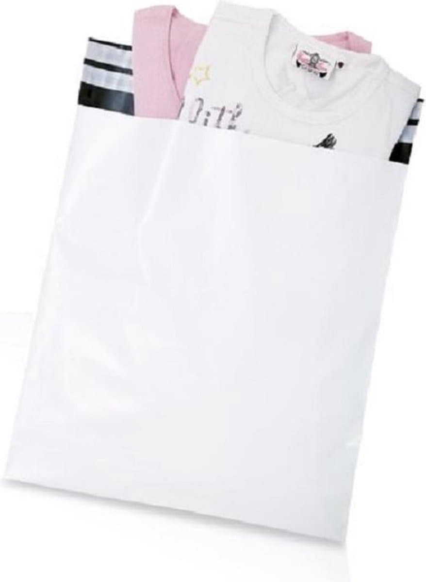 Verzendzakken voor Kleding - Verzendzakken Webshop - Retourstrip - 340mm x 420mm - 50 stuks (EAN: 7423525479459)