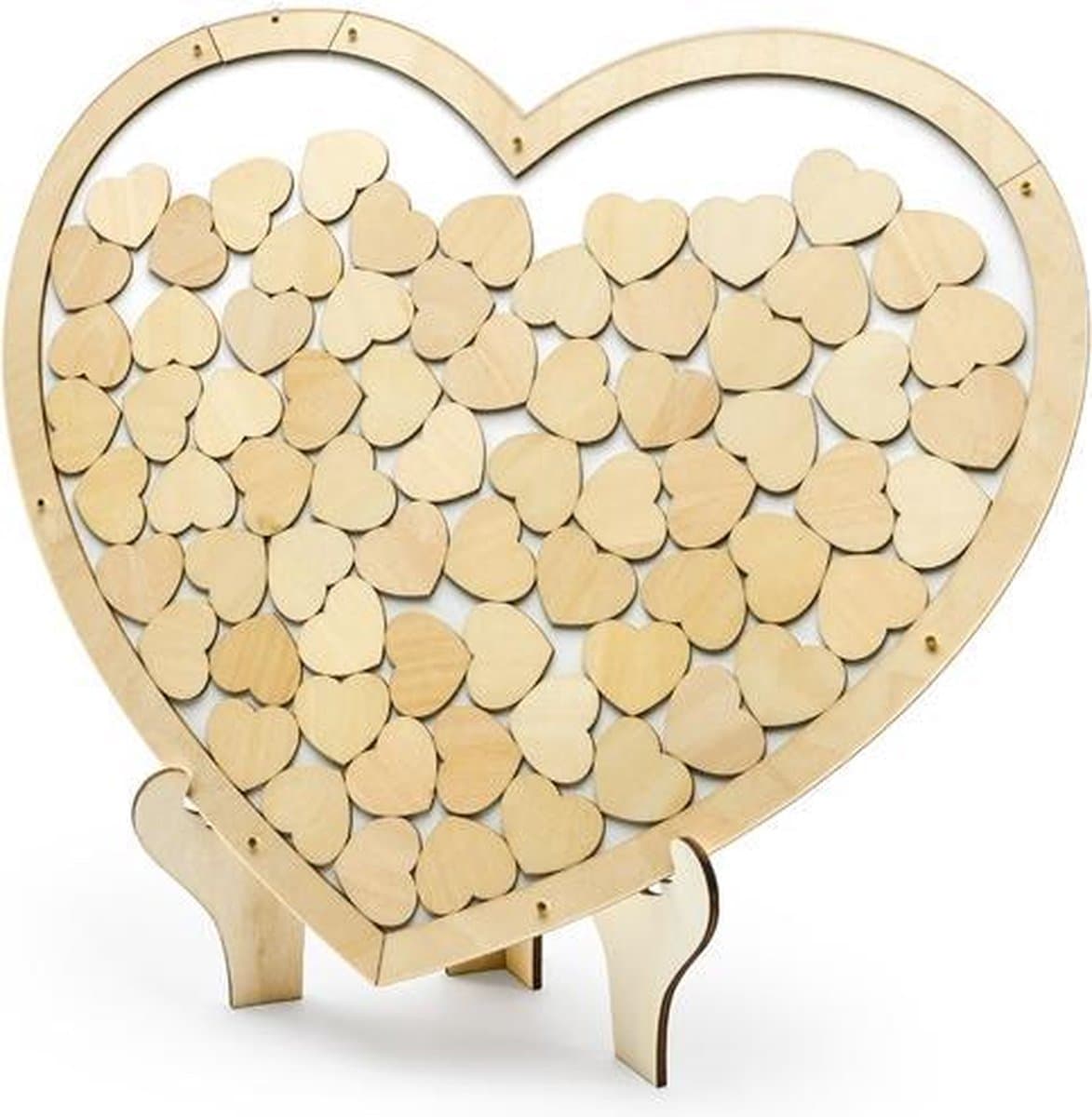 Gastenboek - Houten hart met 70 kleine hartjes (EAN: 7112033891685)