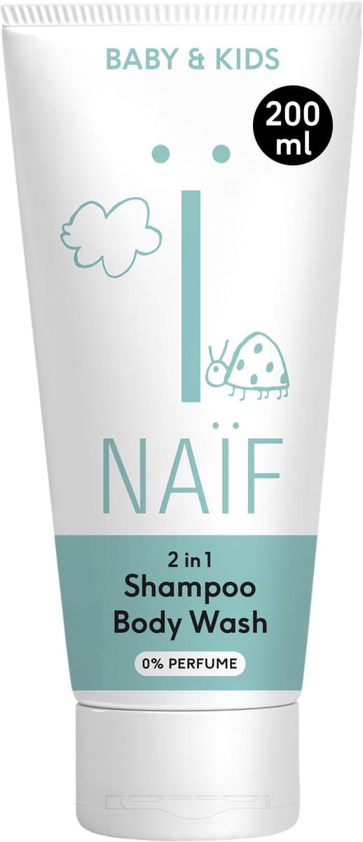 Naïf 2 in 1 Shampoo & Body Wash - Baby's & Kinderen - 0% Parfum - Zonder SLES en Siliconen - Mild - 200ml (EAN: 8721082818483): Waarom dit product opvalt