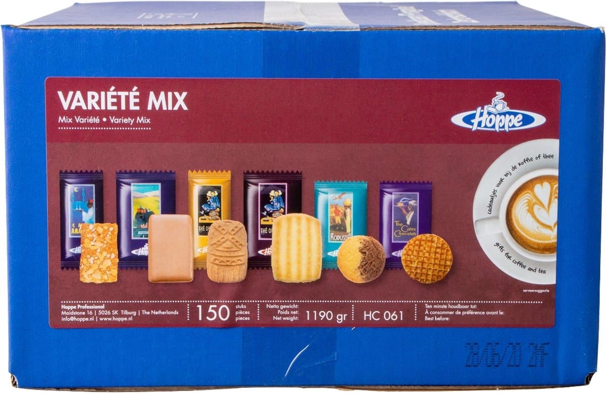 Koekjes Hoppe Variete mix 150 stuks (EAN: 8710665912595): 🎉 Een bakje vol creativiteit Koekjes Hoppe Variete mix 150 stuks