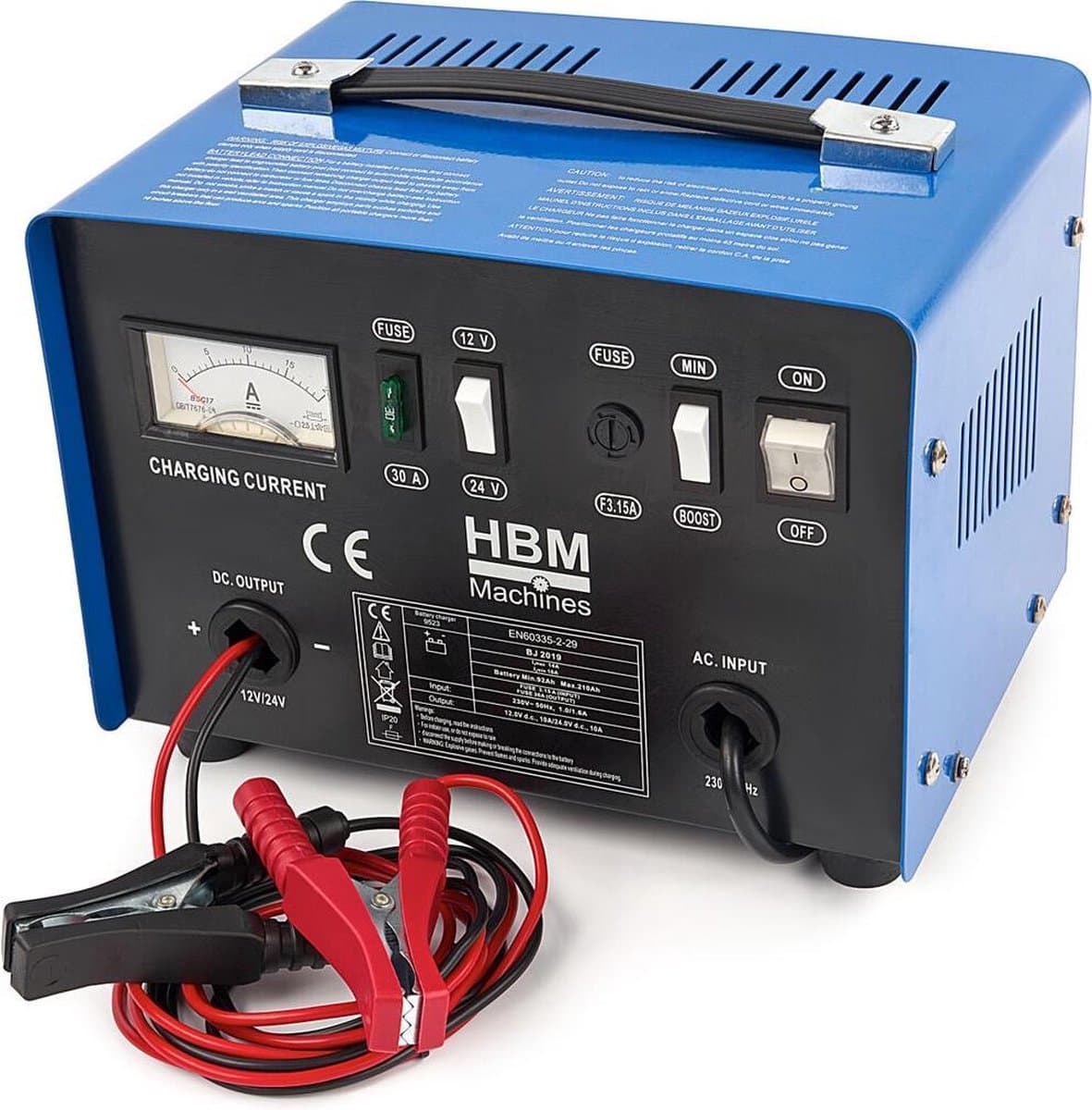 Professionele Acculader, 12, 24 Volt 92 – 210 Ah (EAN: 7434051586597)