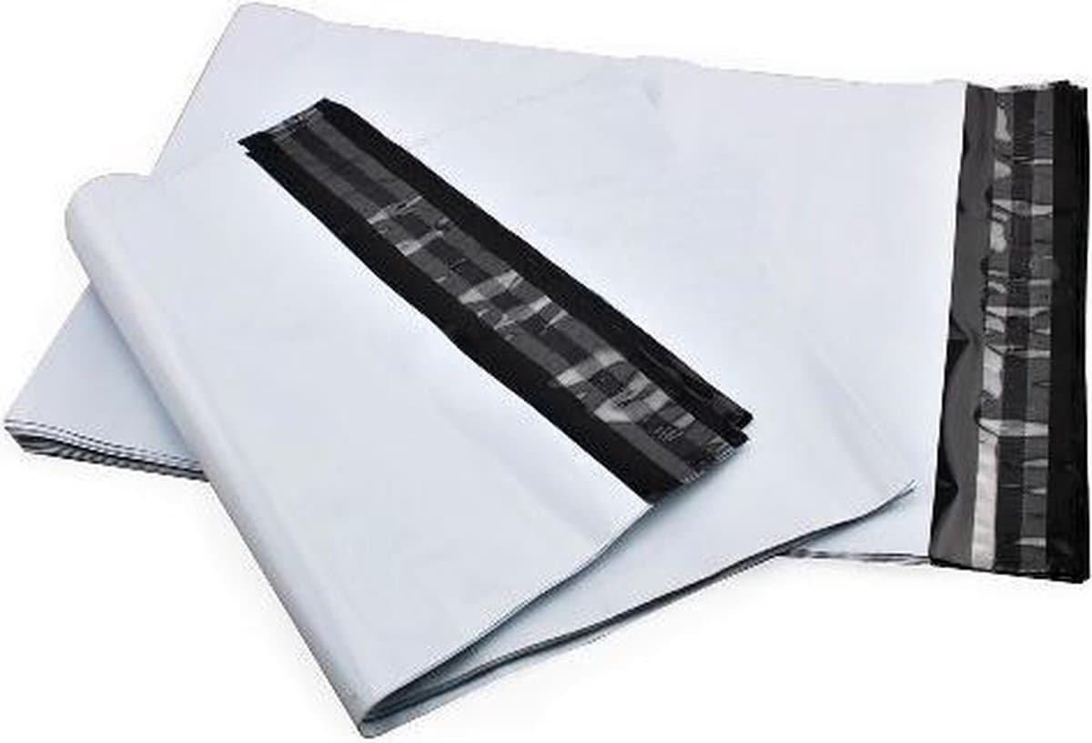 100 stuks - Verzendzakken (M) 320 x 420 mm – 50 micron (kleding webshop) (EAN: 7442946171131)