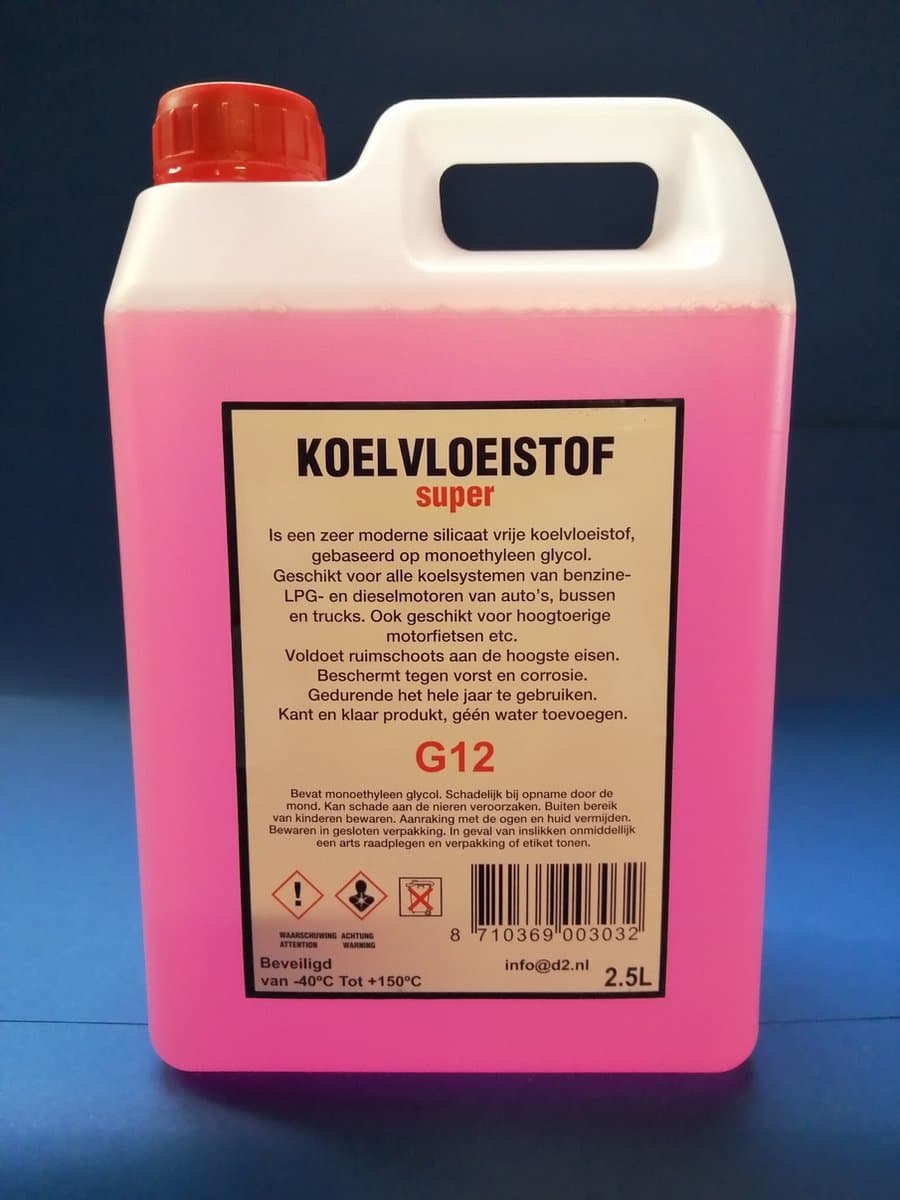 Koelvloeistof G12 (Longlife) 2,5Ltr. -40 graden (EAN: 8710369003032)