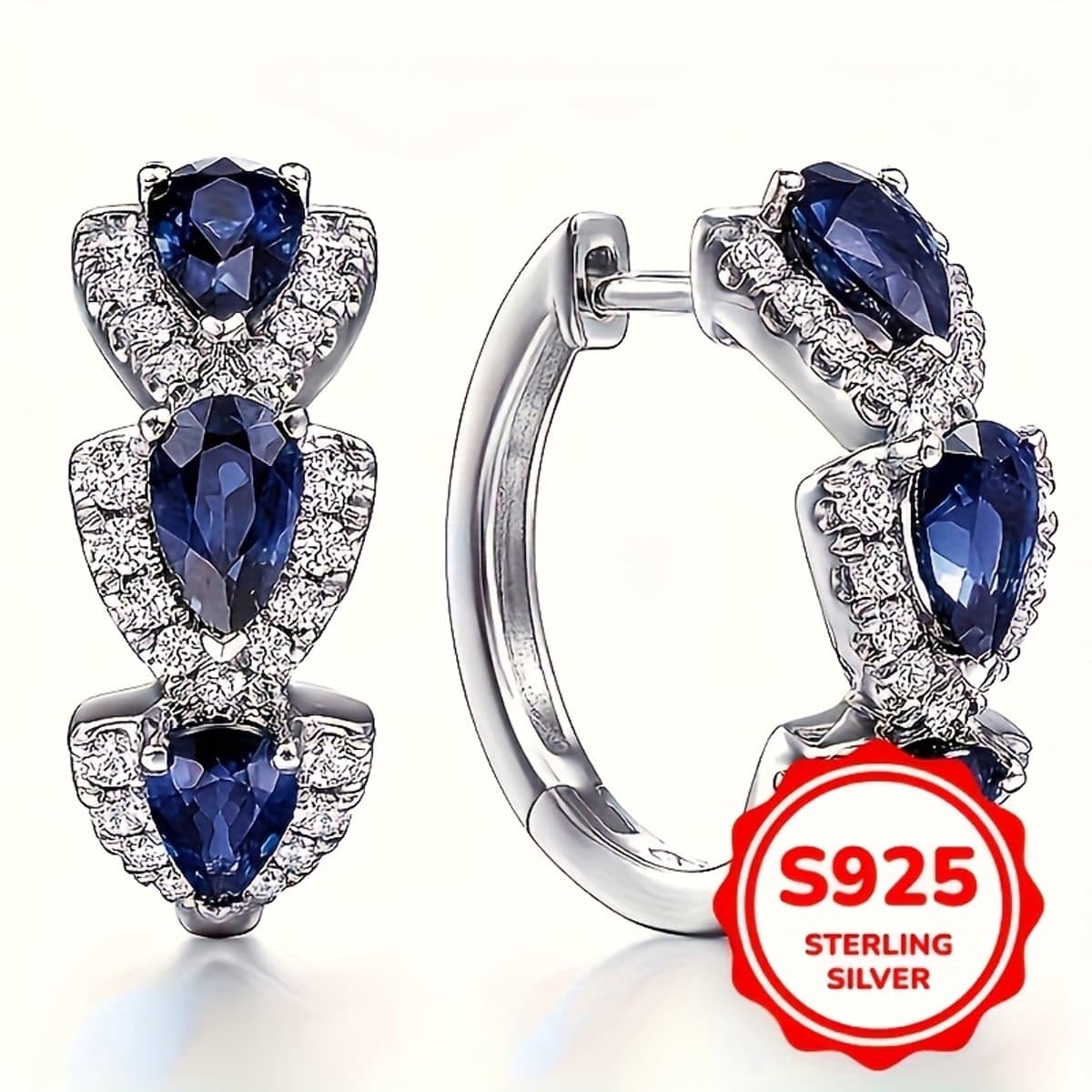 Sjika - S925 Sterling Zilveren Oorringen met Blauwe Steen – Luxe Kristal Oorbellen – Dames - Cadeau (EAN: 8721516302113): Waarom ik meteen gefascineerd was 🎨